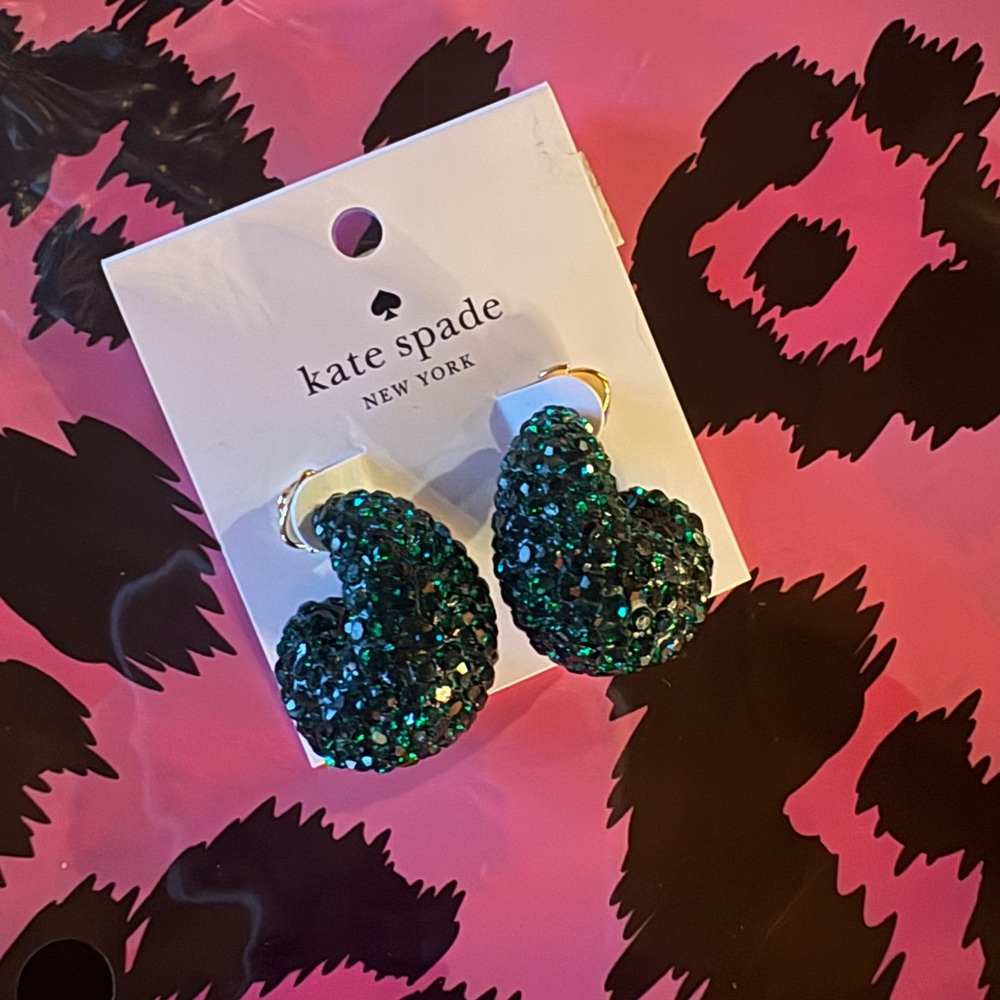 Kate Spade Green Sparkle Earrings
